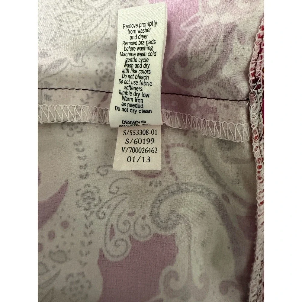 Athleta Pack Everywhere‎ Halter Travel Athletic Dress Red Pink Paisley Size 10
